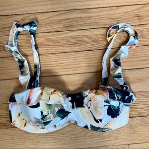 Floral Print Balconette Bikini Top